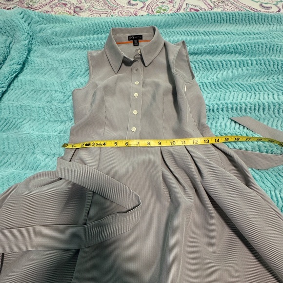 Jones New York Gray and White Stripe Sleeveless Sundress Size 2 - Picture 8 of 12